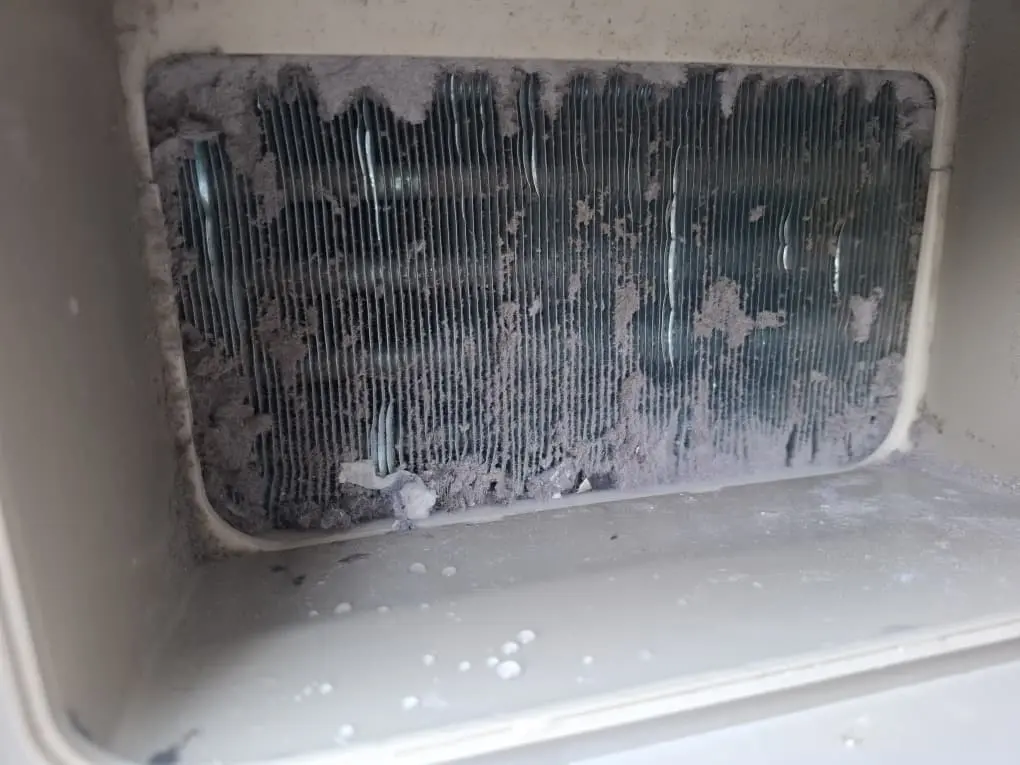 Chiller cooling coil cleaning and inspection