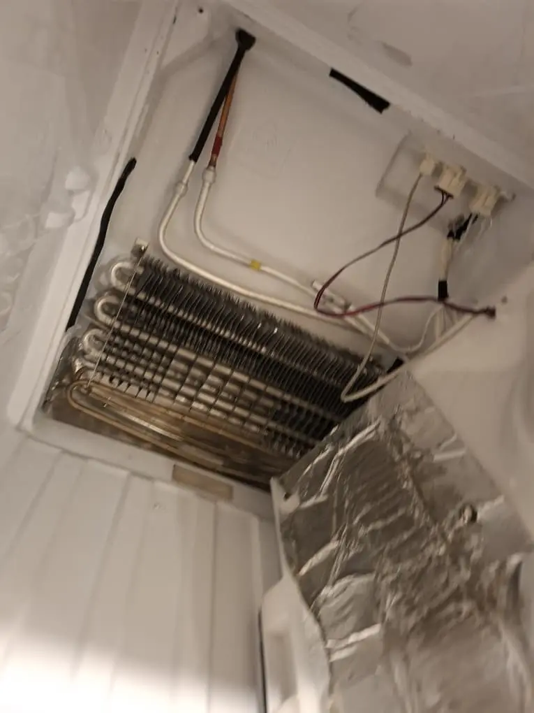 Freezer cooling coil inspection