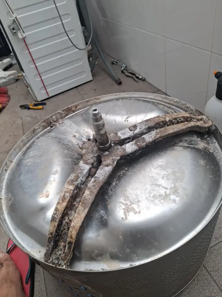 Washing machine drum repair work