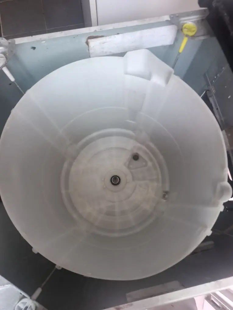 Washing machine tub inspection